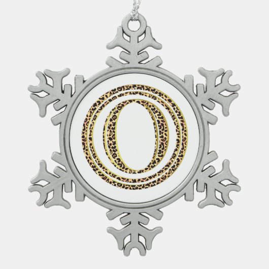 Ornement Flocon De Neige Leopard O (Devant)