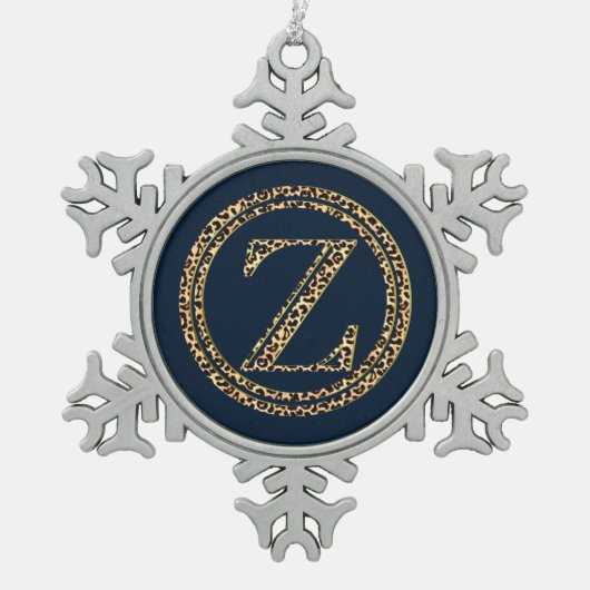 Ornement Flocon De Neige Leopard Z (Devant)