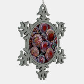 Ornement Flocon De Neige Les balles de Noël rouges (Gauche)