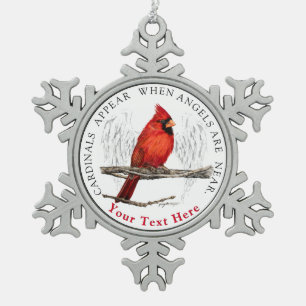 Ornement Flocon De Neige Les cardinaux apparaissent quand les anges sont