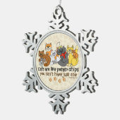 Ornement Flocon De Neige Les chats sont comme des chips (Vue impression)