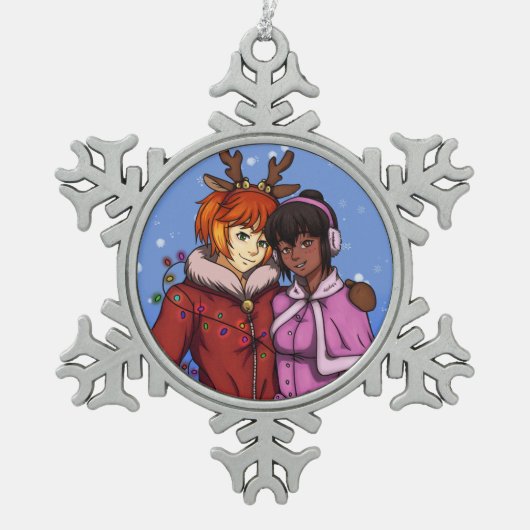 Ornement Flocon De Neige Les Deux de Christmas (Devant)