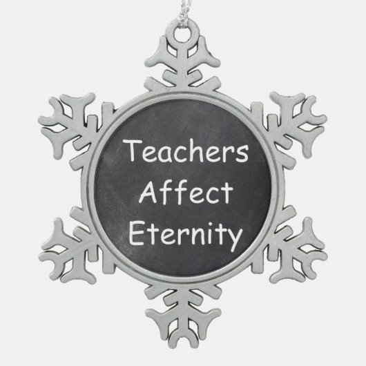 Ornement Flocon De Neige Les enseignants affectent Eternity Chalkboard Desi (Devant)