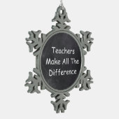 Ornement Flocon De Neige Les enseignants font la différence Chalkboard Desi (Gauche)