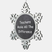 Ornement Flocon De Neige Les enseignants font la différence Chalkboard Desi (Vue impression)