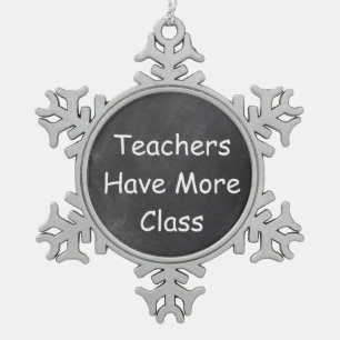 Ornement Flocon De Neige Les enseignants ont plus de design de tableau noir