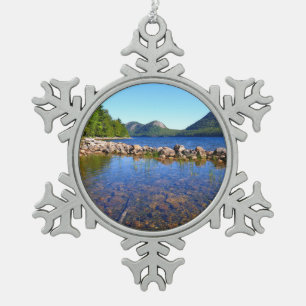 Ornement Flocon De Neige L'étang Jordan I au parc national d'Acadia