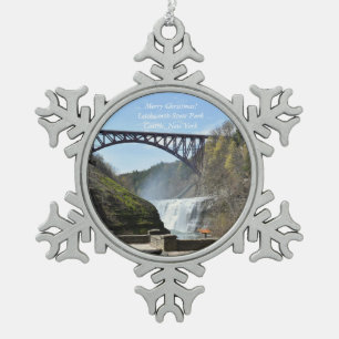 Ornement Flocon De Neige Letchworth State Park, NY ornement de Noël