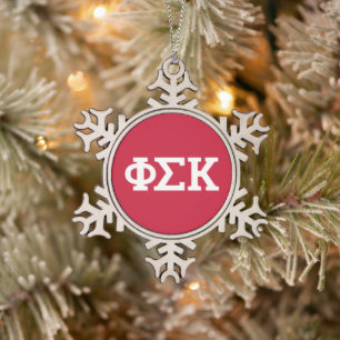 Ornement Flocon De Neige Lettres Phi Sigma Kappa