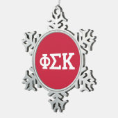 Ornement Flocon De Neige Lettres Phi Sigma Kappa (Vue impression)