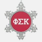 Ornement Flocon De Neige Lettres Phi Sigma Kappa (Devant)