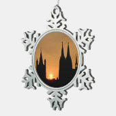 Ornement Flocon De Neige Lever de soleil de Cologne, Allemagne (Vue impression)