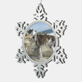 Ornement Flocon De Neige Lévrier (Vue impression)
