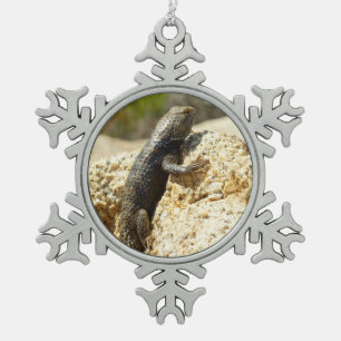 Ornement Flocon De Neige Lézard épineux à dos jaune à Joshua Tree