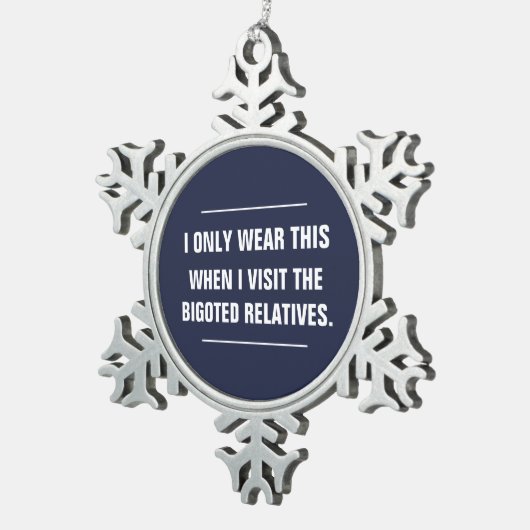 Ornement Flocon De Neige Libéral Snowflake Anti-Racisme Relatifs Pendentif (Vue impression)