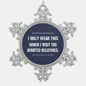 Ornement Flocon De Neige Libéral Snowflake Anti-Racisme Relatifs Pendentif (Devant)