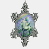 Ornement Flocon De Neige licorne et papillons (Gauche)