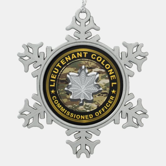 Ornement Flocon De Neige Lieutenant-colonel  (Devant)