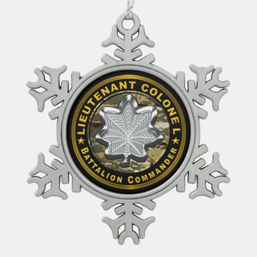 Ornement Flocon De Neige Lieutenant Colonel Battalion Commander (Devant)