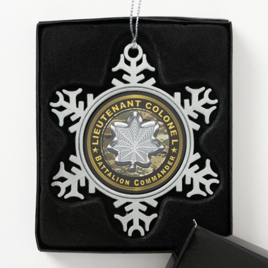Ornement Flocon De Neige Lieutenant-Colonel Commandant de bataillon (Boîte)