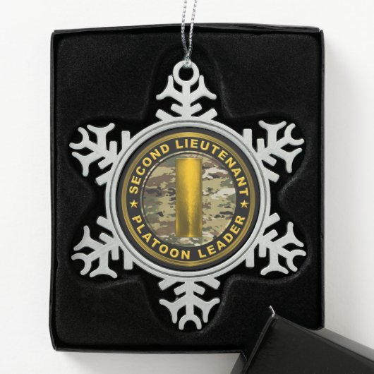 Ornement Flocon De Neige Lieutenant en second 2LT Chef de section (Boîte)