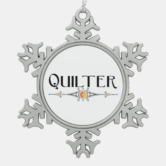 Ornement Flocon De Neige Ligne décorative de chaudière (Devant)