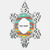 Ornement Flocon De Neige Lignes de formes tribales (Vue impression)