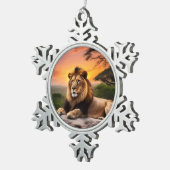 Ornement Flocon De Neige Lion (Vue impression)