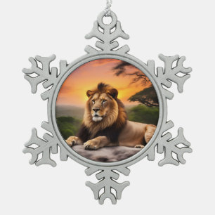 Ornement Flocon De Neige Lion