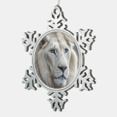 Ornement Flocon De Neige Lion blanc (Vue impression)