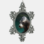 Ornement Flocon De Neige Lion de mer adorable (Gauche)