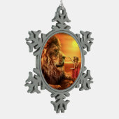 Ornement Flocon De Neige Lion et petites filles (Gauche)