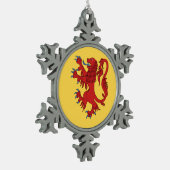 Ornement Flocon De Neige Lion Rampant Gules (Gauche)