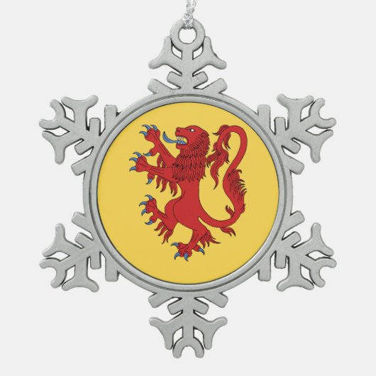 Ornement Flocon De Neige Lion Rampant Gules (Devant)