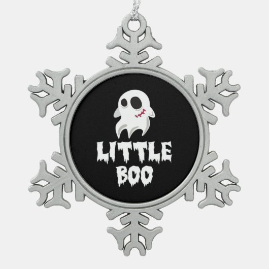 Ornement Flocon De Neige Little Boo In Halloween Cool Graphic (Devant)