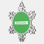 Ornement Flocon De Neige #LiveCountry (Vue impression)