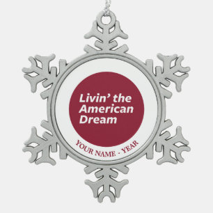 Ornement Flocon De Neige Livin le rêve américain 2