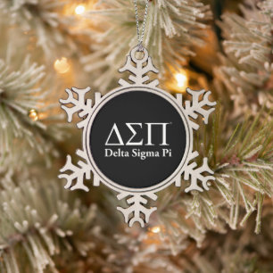 Ornement Flocon De Neige Logo Classique Delta Sigma Pi