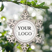 Ornement Flocon De Neige Logo d'entreprise Noël moderne