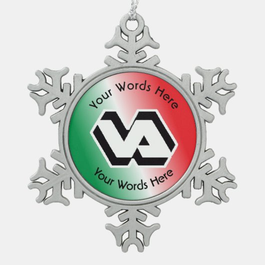 Ornement Flocon De Neige Logo du ministère des Anciens Combattants (Devant)