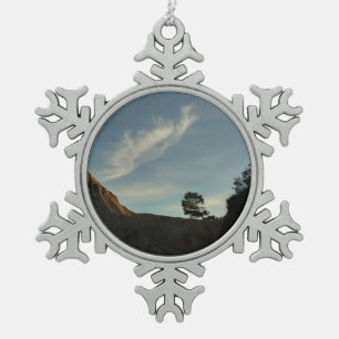 Ornement Flocon De Neige Lone Torrey Pine Californie Sunset Paysage