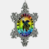 Ornement Flocon De Neige Longboat Key Florida Sea Turtle (Gauche)