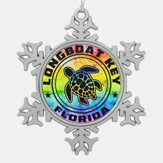 Ornement Flocon De Neige Longboat Key Florida Sea Turtle (Devant)