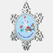 Ornement Flocon De Neige L'Ornement des requins de Noël (Vue impression)