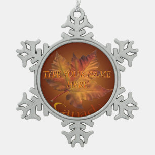 Ornement Flocon De Neige L'ornement du Canada Souvenir personnalisé