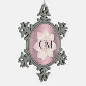 Ornement Flocon De Neige Lotus OM élégant rose (Gauche)