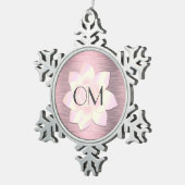Ornement Flocon De Neige Lotus OM élégant rose (Vue impression)