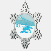 Ornement Flocon De Neige Loup solitaire dans WInter (Vue impression)
