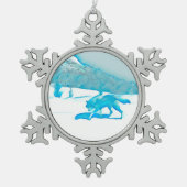 Ornement Flocon De Neige Loup solitaire dans WInter (Devant)