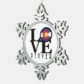 Ornement Flocon De Neige LOVE Denver (Vue impression)